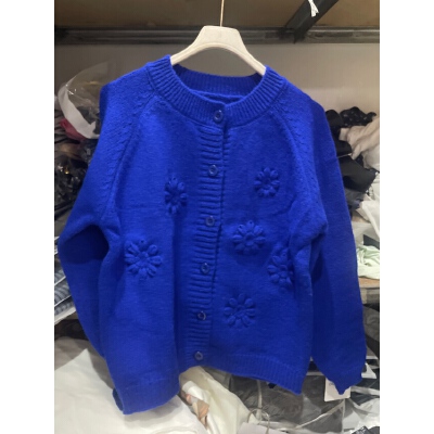 Women's Mohair Hand Embroidered Floral Knit Sweater