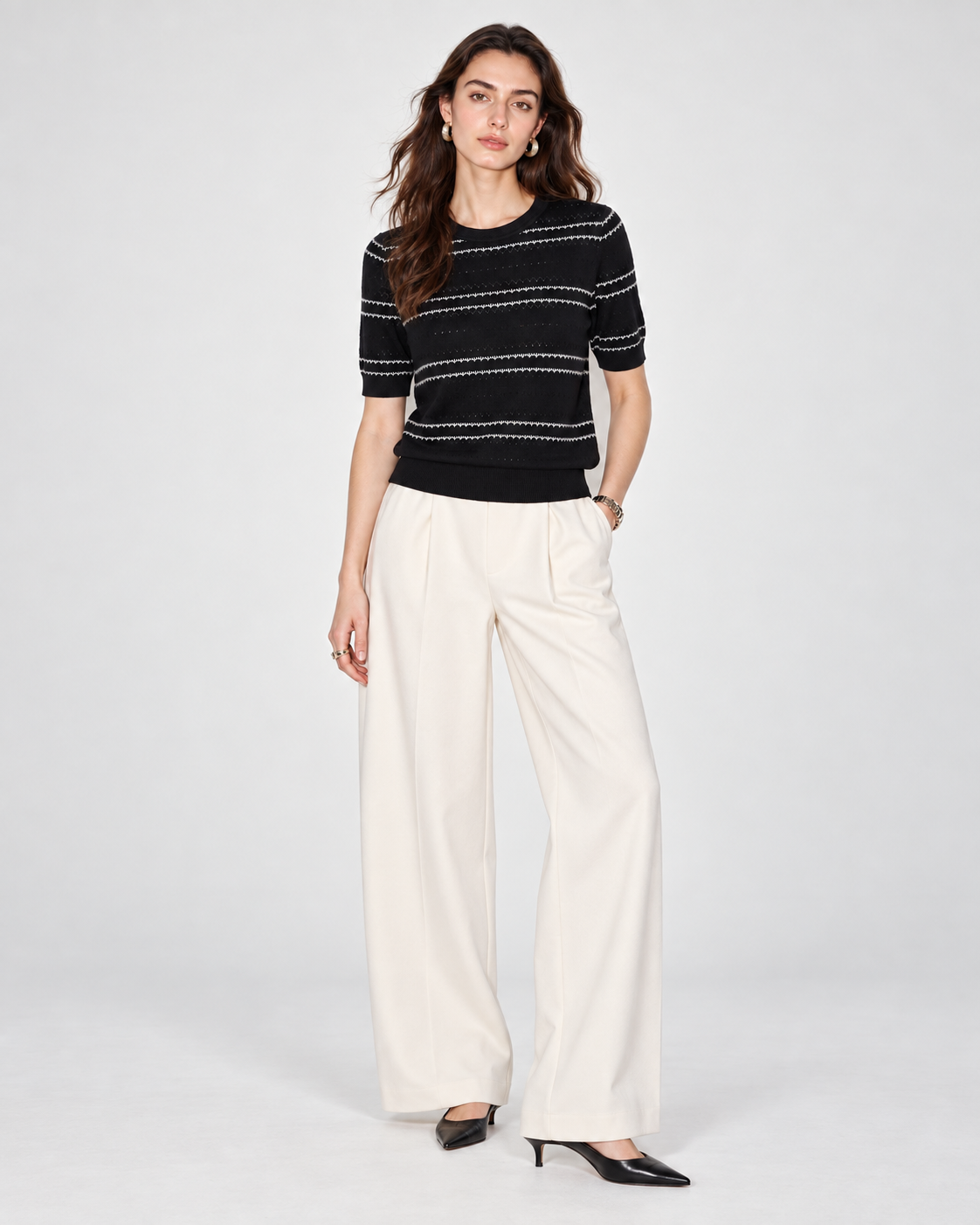 Women Summer Thin Tencel Knit Top