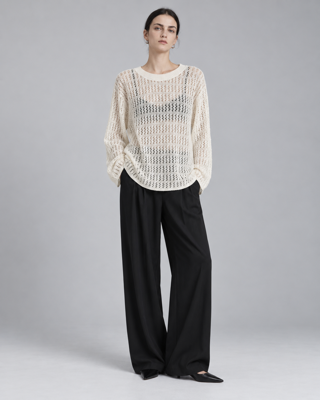 Women’s Klein Blue Openwork Knit Cover-Up