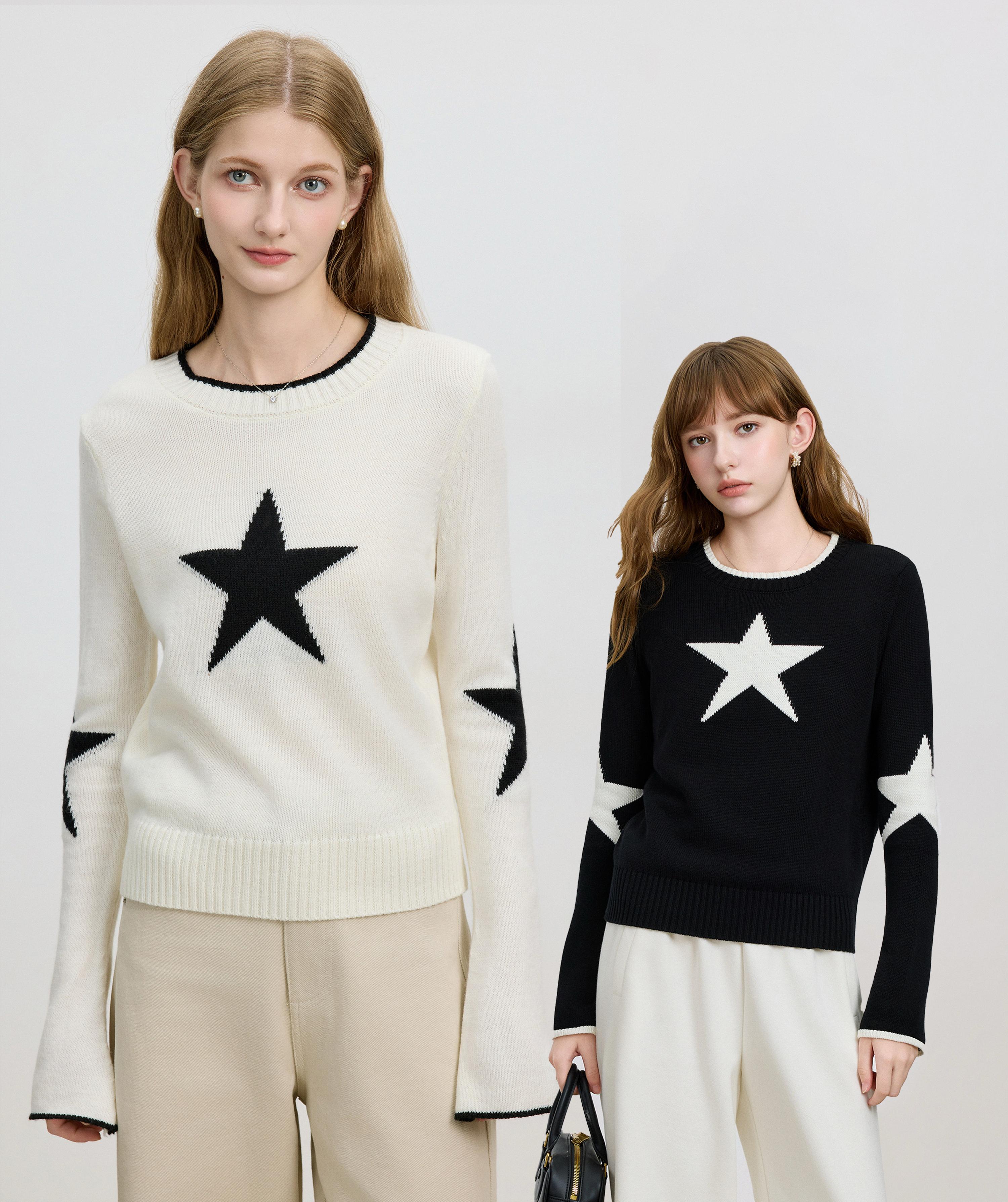 Women's Star Jacquard Knit Sweater