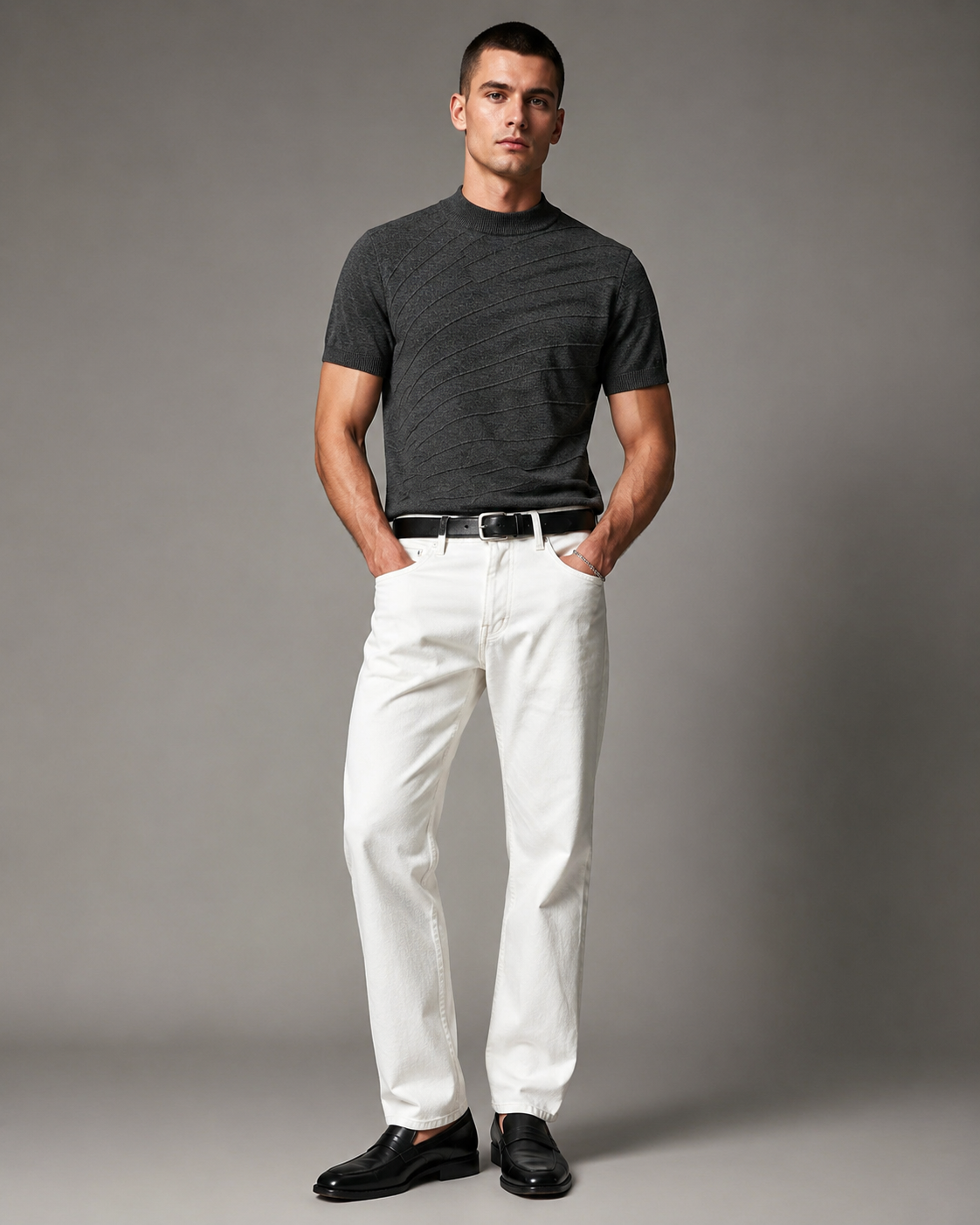 Men’s Old Money Stripe Knit Short Sleeve