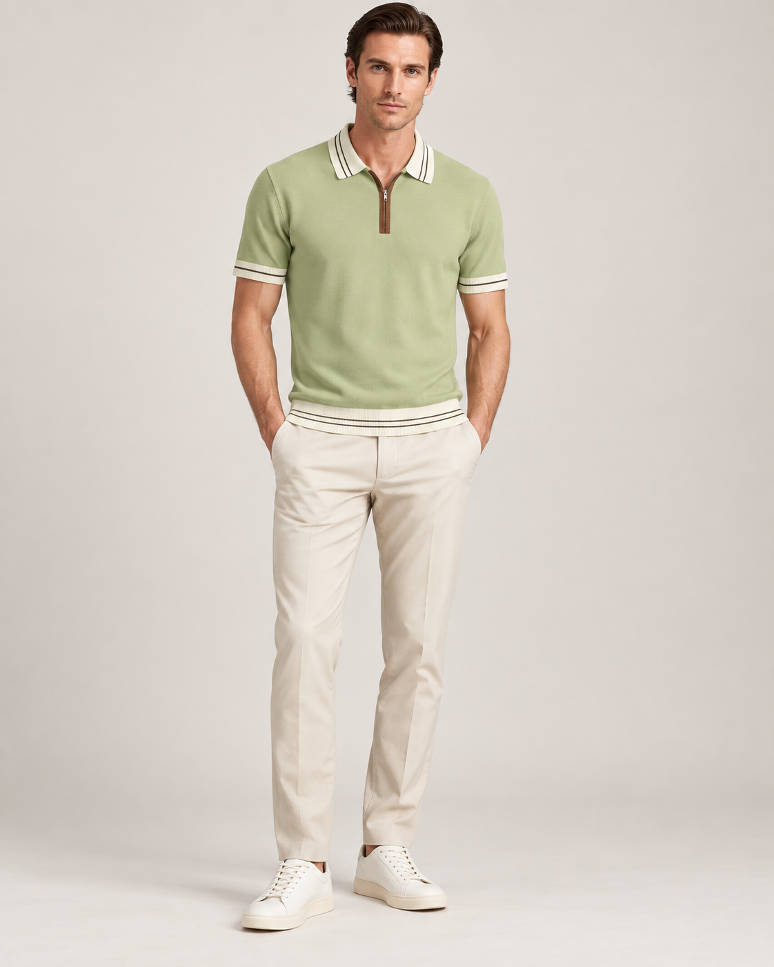 Men’s Old-Money Style Cool-Touch Mesh Polo Shirt