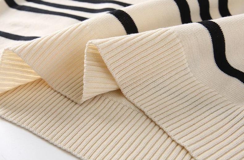 Men's Cooling Stripe Jacquard Knit Crew Neck Shirt