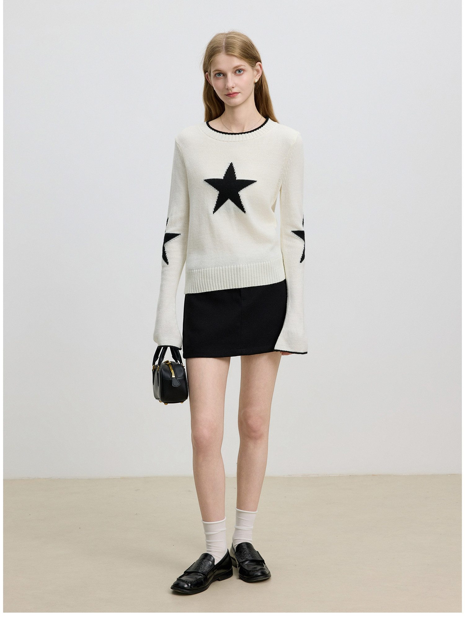 Women's Star Jacquard Knit Sweater