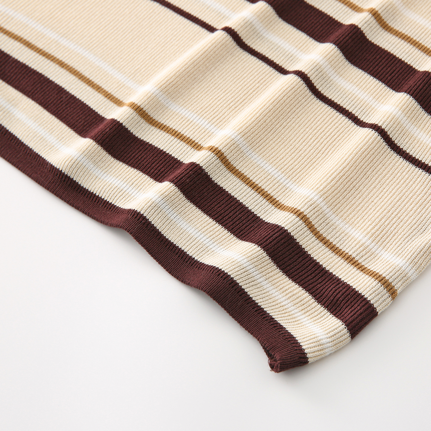 Women's Retro Contrast Stripe Knit T-Shirt Top