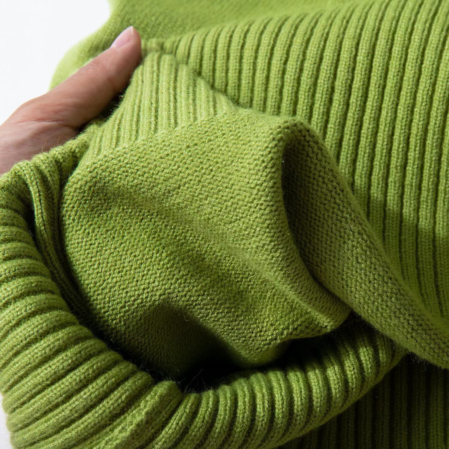 Women's Solid Turtleneck Knit Sweater