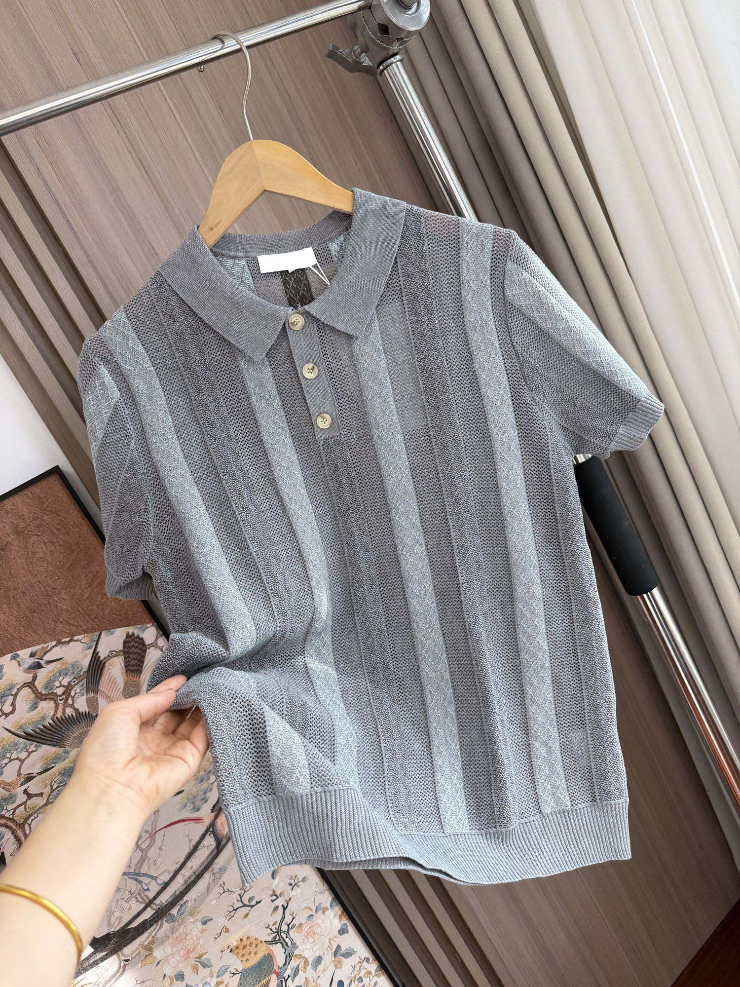 Men’s Old-Money Style Cool-Touch Mesh Knit Shirt