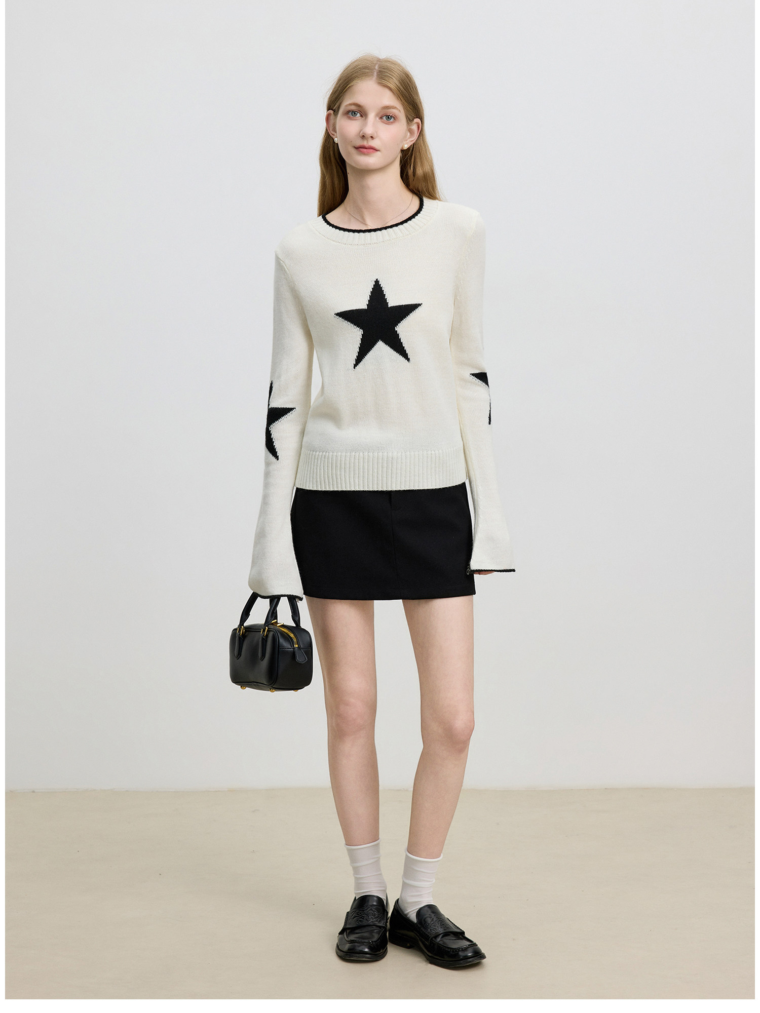 Women's Star Jacquard Knit Sweater