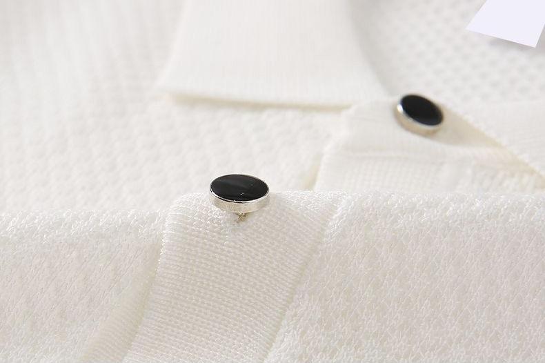 Men’s Old-Money Style Cool-Touch Diamond Knit Polo Shirt