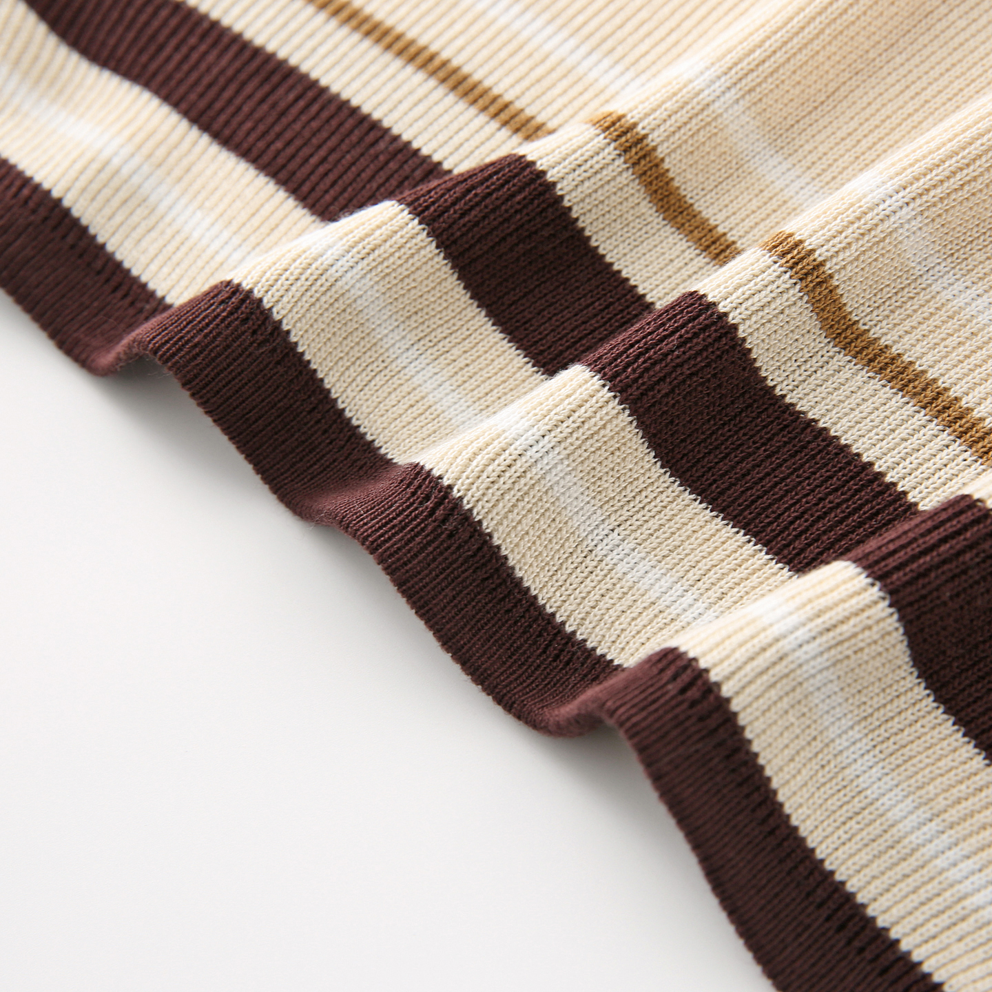 Women's Retro Contrast Stripe Knit T-Shirt Top