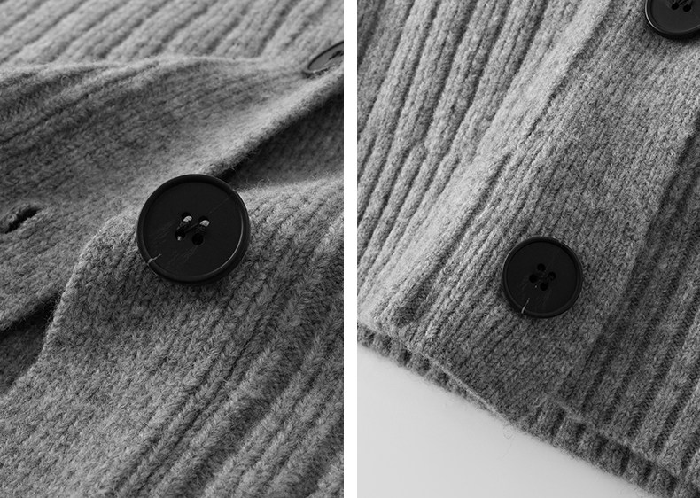 Women's French Ribbed Turtleneck Button Cardigan