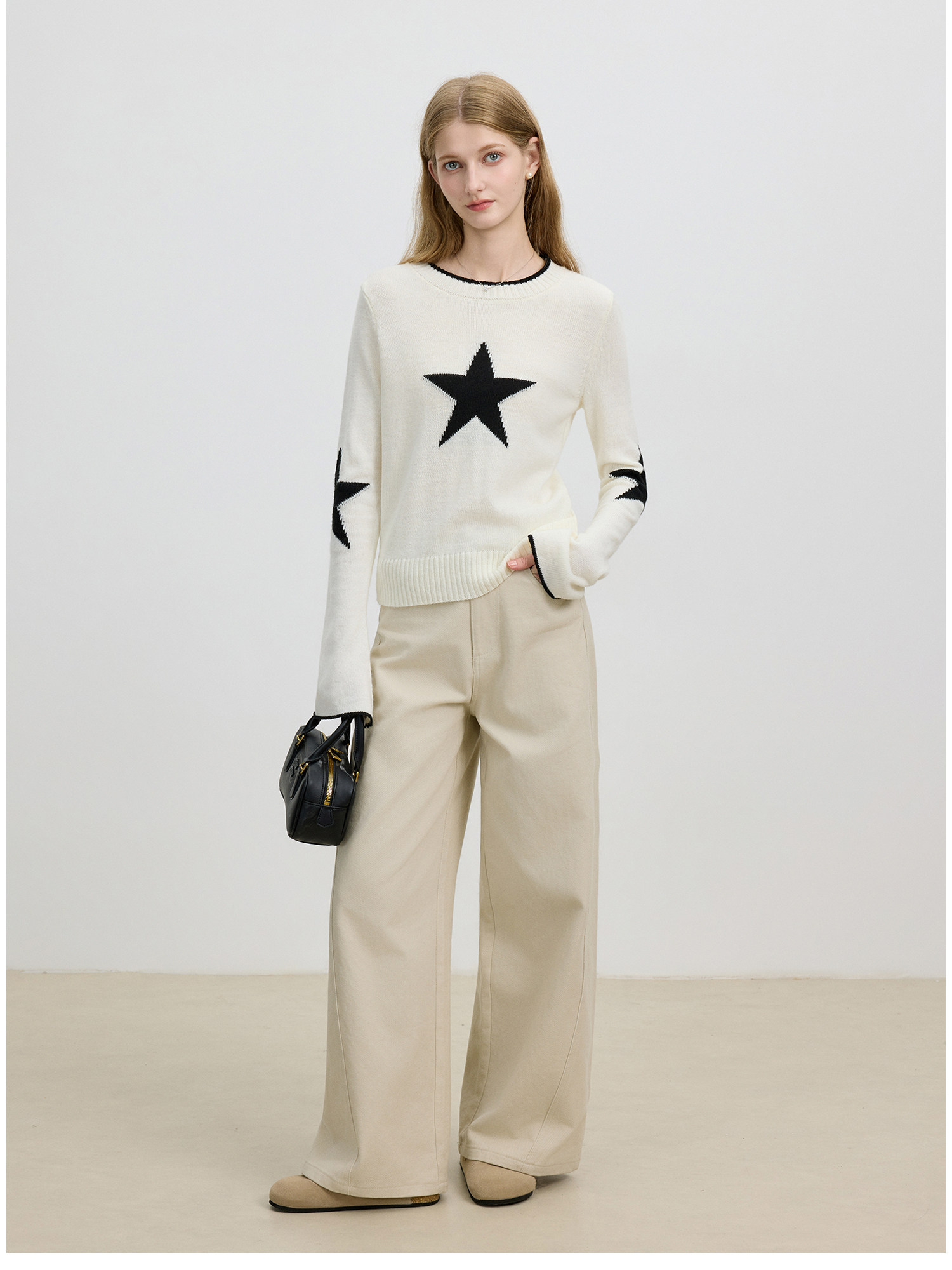 Women's Star Jacquard Knit Sweater