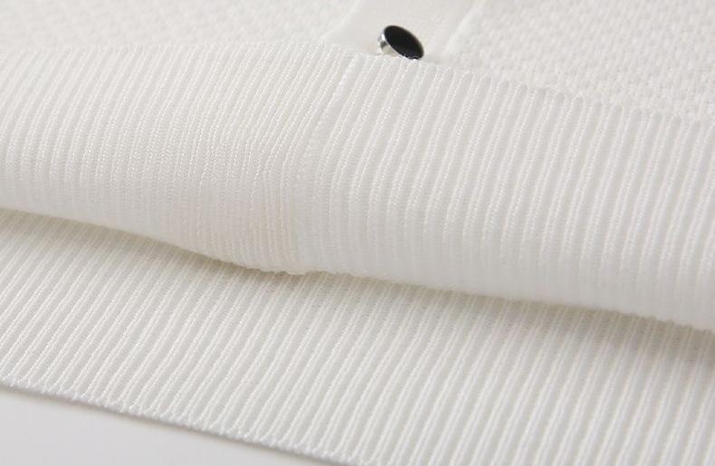 Men’s Old-Money Style Cool-Touch Diamond Knit Polo Shirt