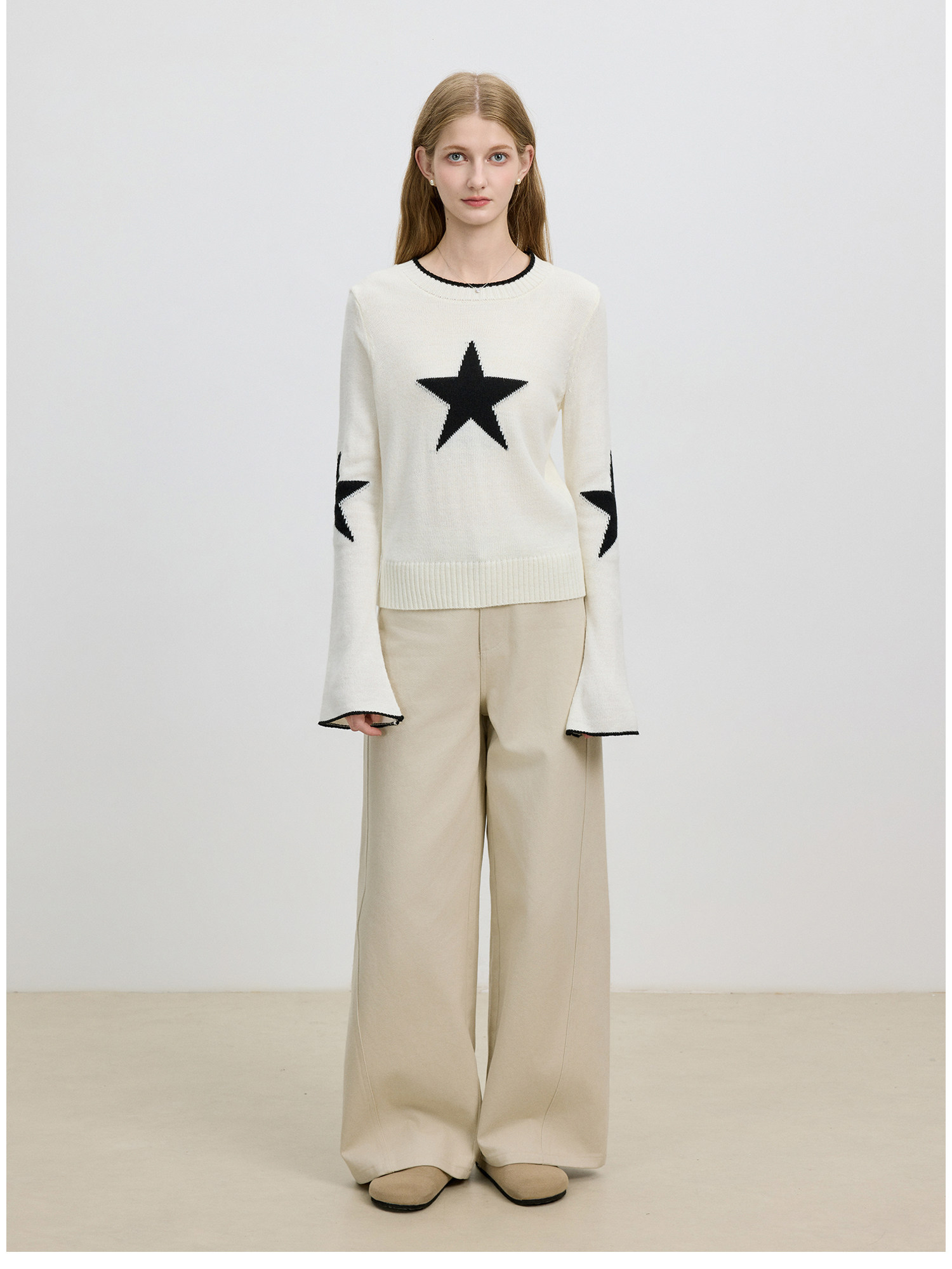 Women's Star Jacquard Knit Sweater