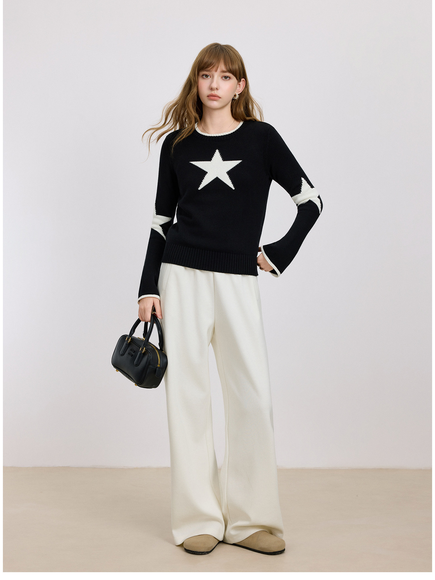 Women's Star Jacquard Knit Sweater