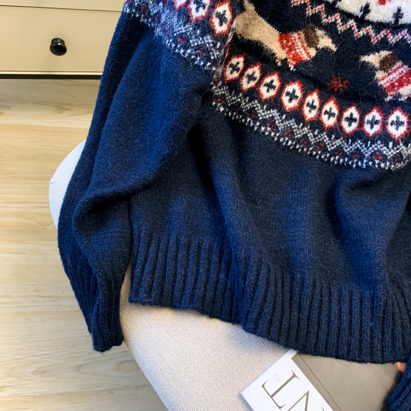 Women's Retro Christmas Holiday Jacquard Knit Sweater