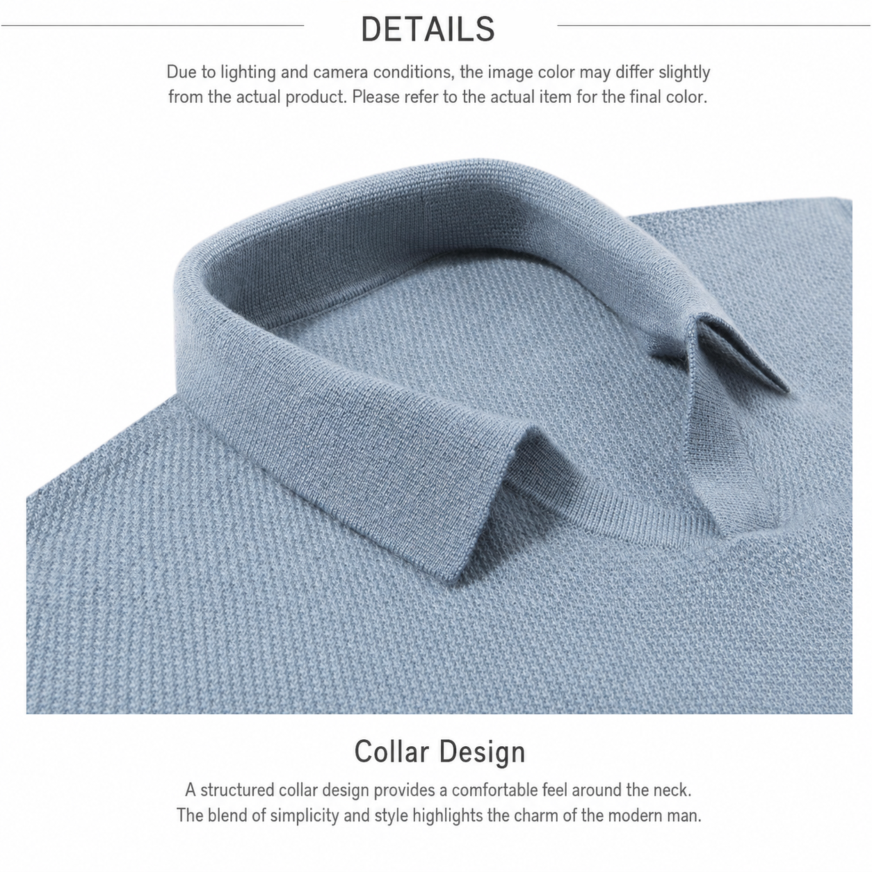 Men’s 100% Cashmere Polo Knit Sweater