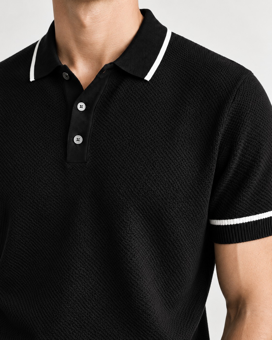 Men’s Old-Money Style Cool-Touch Honeycomb Polo Shirt