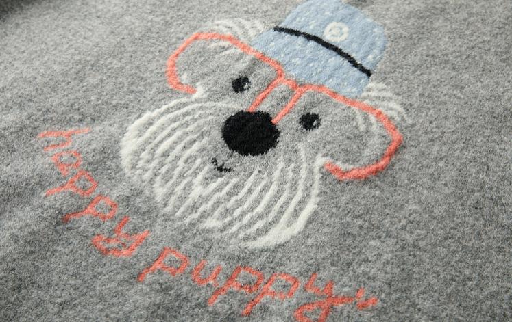 Women's Cute Dog Jacquard Knit Sweater