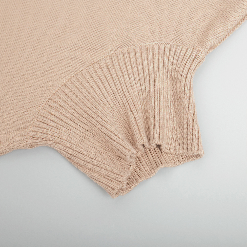 Women's Patchwork Turtleneck Knit Sweater