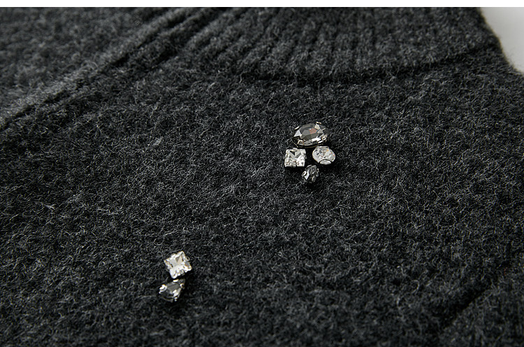 Women's Vintage Zip Stand Collar Knit Sweater