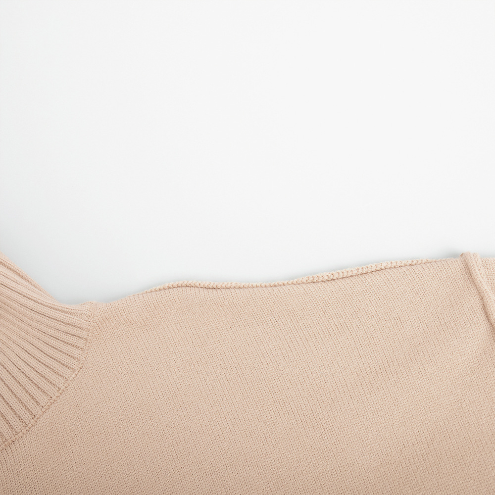Women's Patchwork Turtleneck Knit Sweater