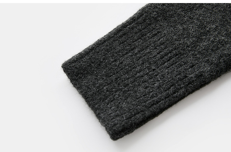 Women's Vintage Zip Stand Collar Knit Sweater