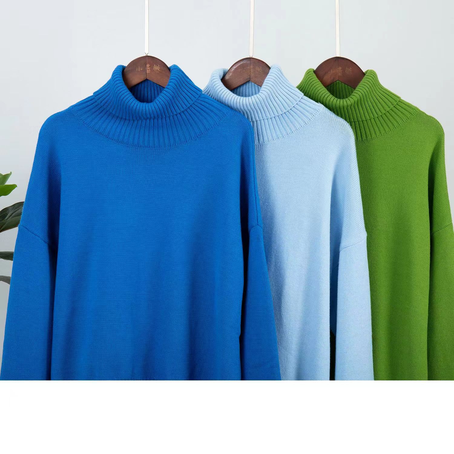 Women's Solid Turtleneck Knit Sweater