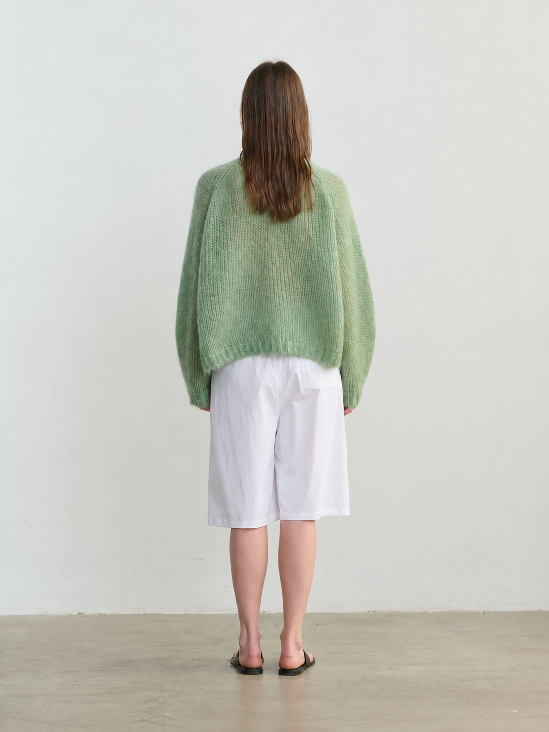 Women's Mohair Hand Embroidered Floral Knit Sweater