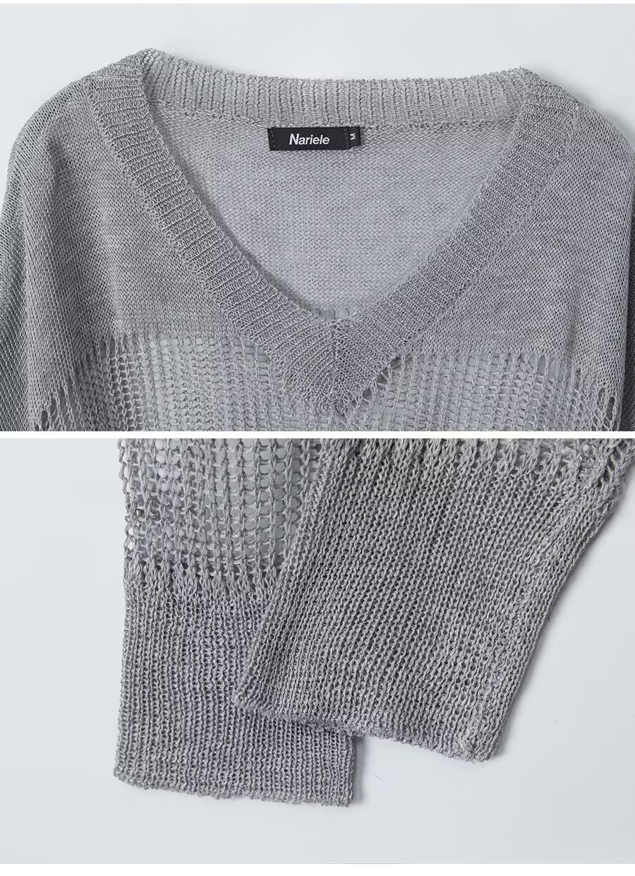 Women's Openwork Mesh Knit Cover Up