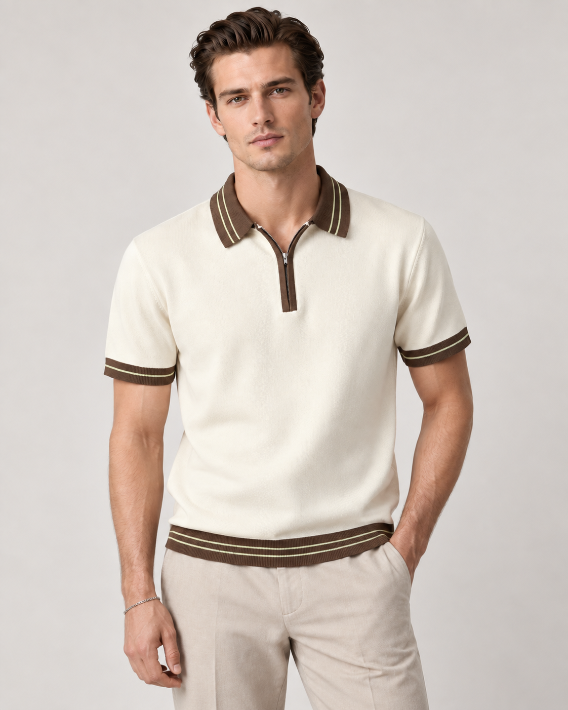 Men’s Old-Money Style Cool-Touch Mesh Polo Shirt