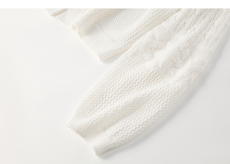 Women's Openwork Jacquard Knit Cardigan