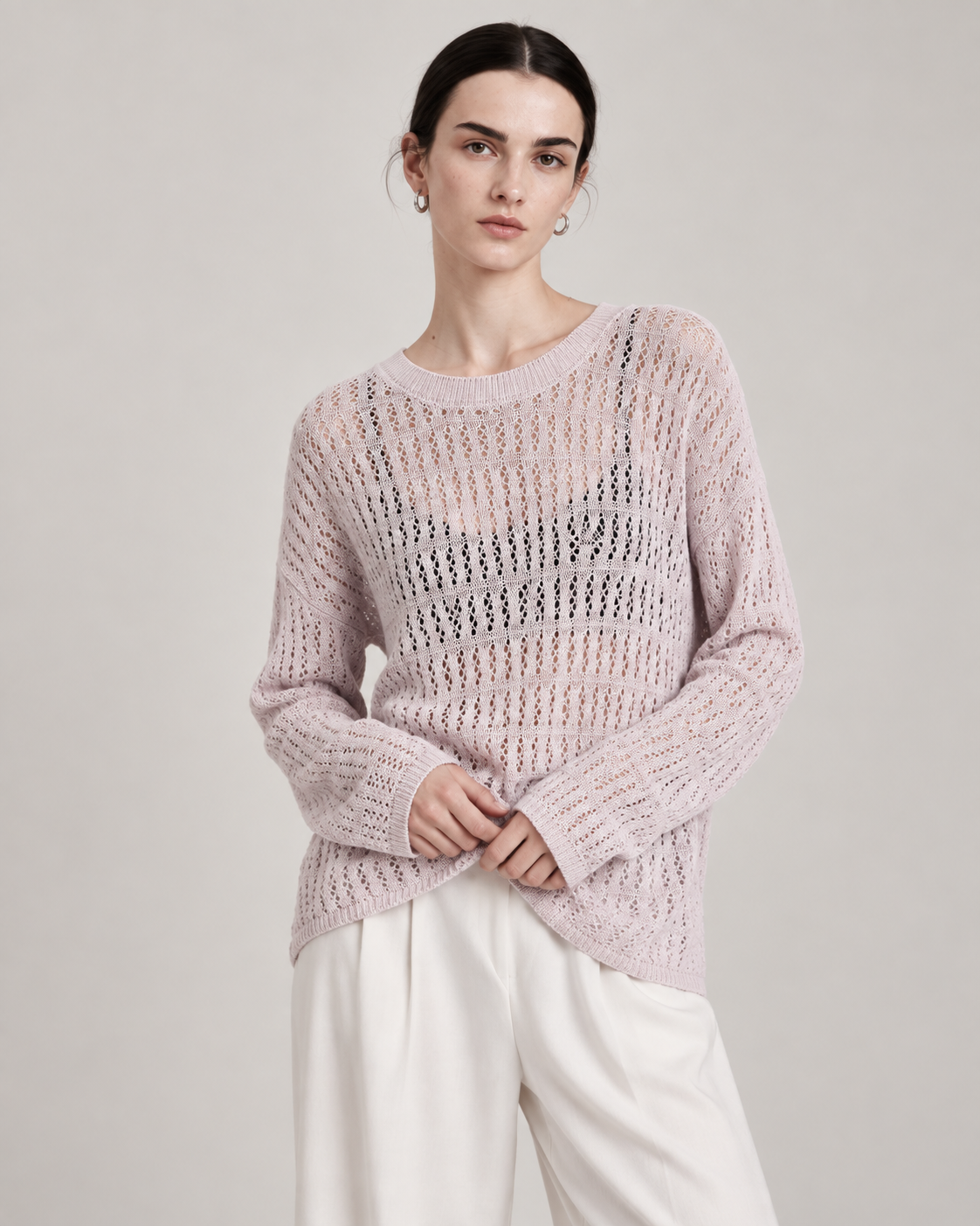 Women’s Klein Blue Openwork Knit Cover-Up
