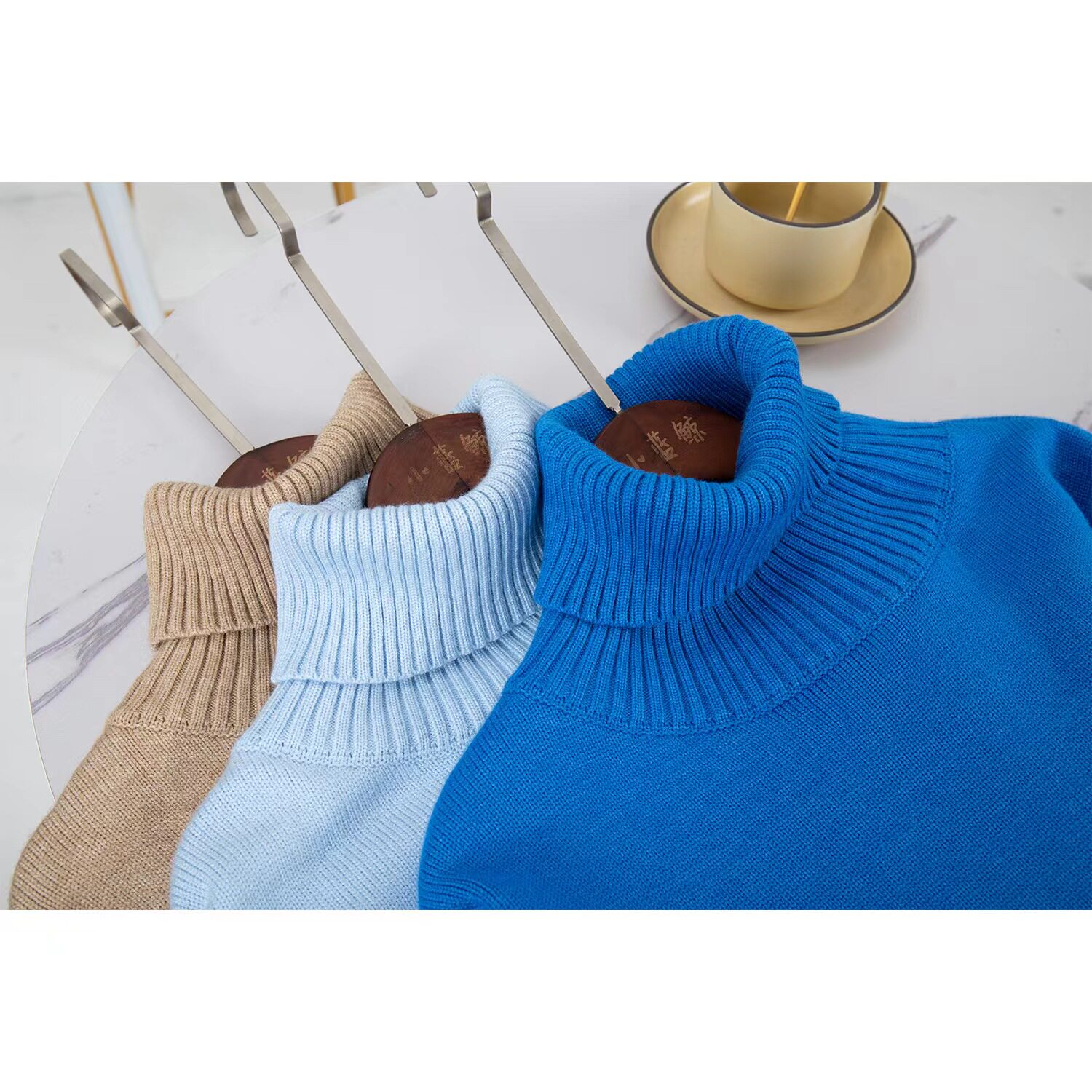 Women's Solid Turtleneck Knit Sweater