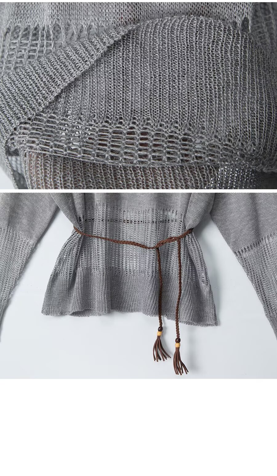 Women's Openwork Mesh Knit Cover Up