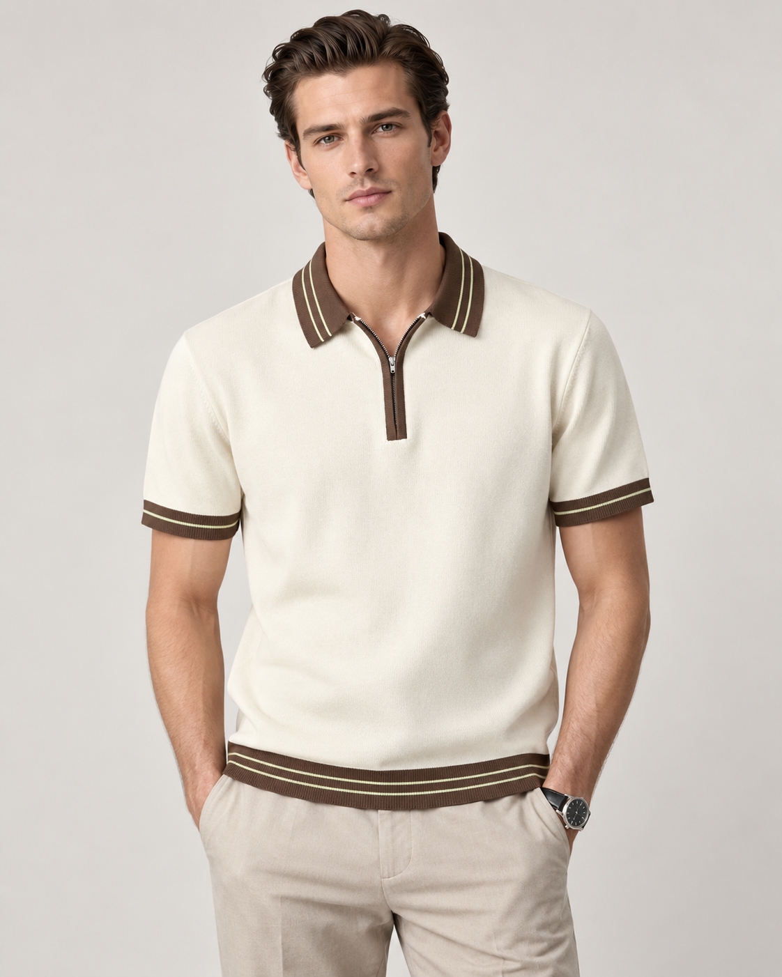 Men’s Old-Money Style Cool-Touch Mesh Polo Shirt