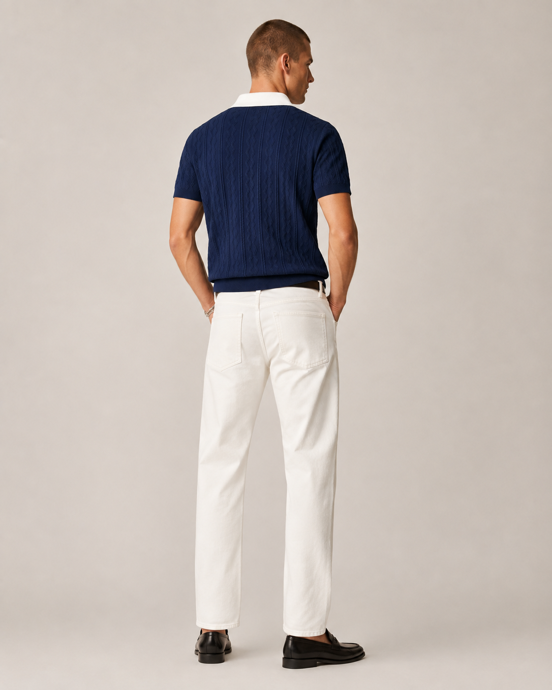 Men’s Knit Polo Short Sleeve Top