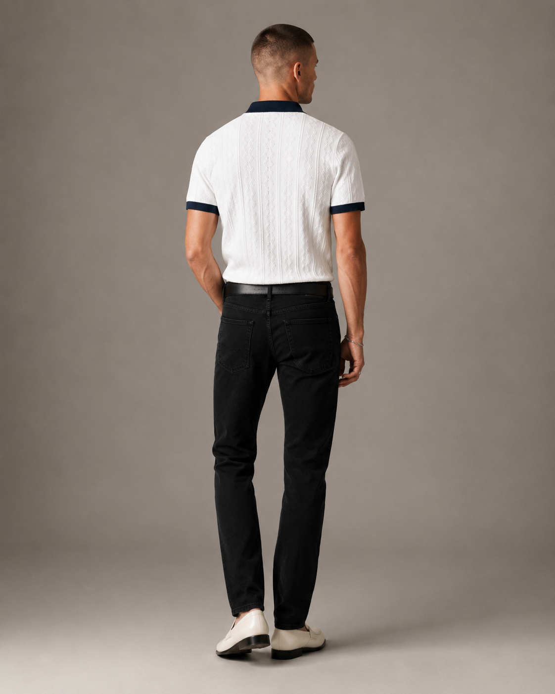 Men’s Knit Polo Short Sleeve Top