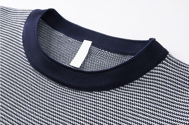 Men's Cooling Striped Knit Short Sleeve Shirt