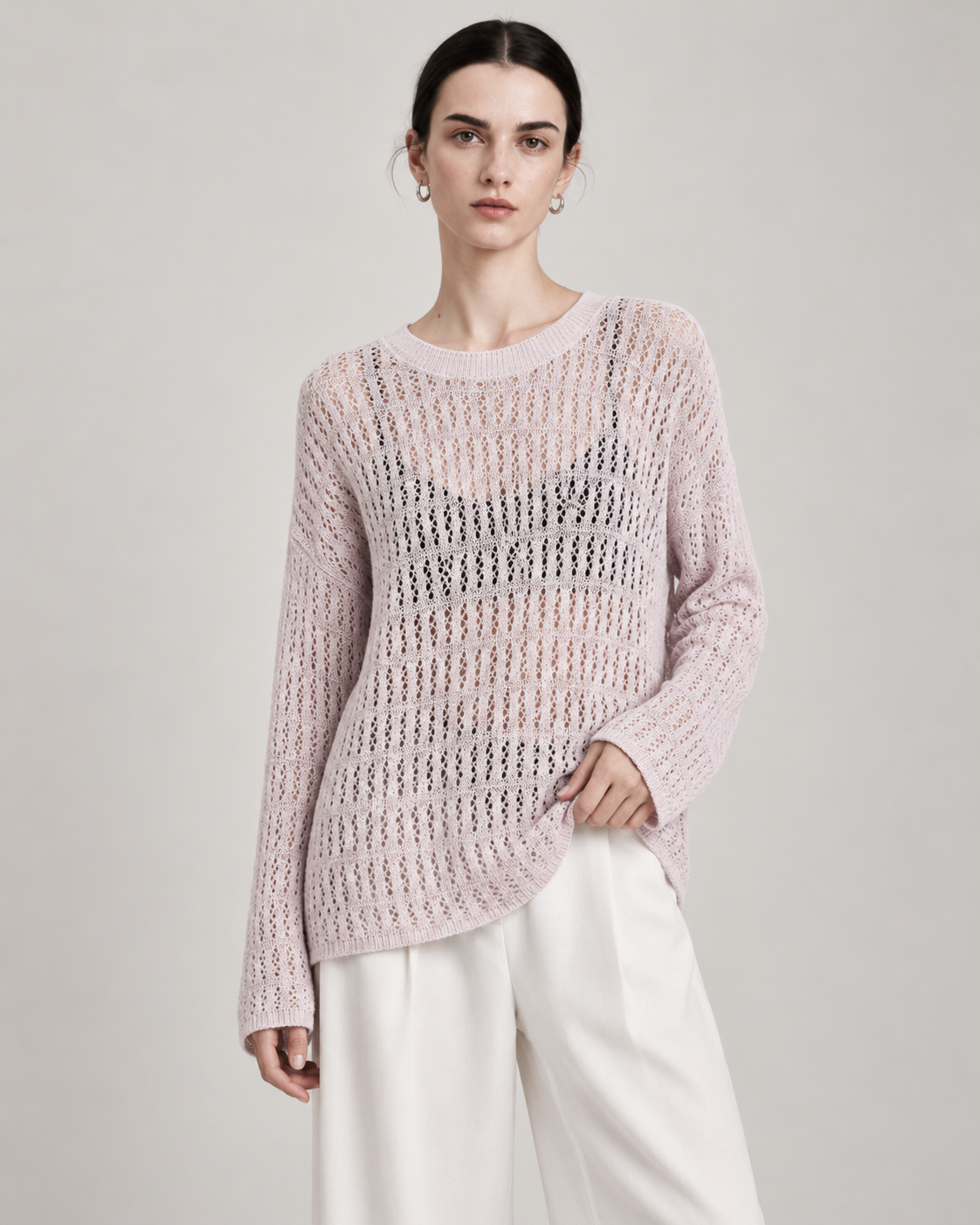 Women’s Klein Blue Openwork Knit Cover-Up