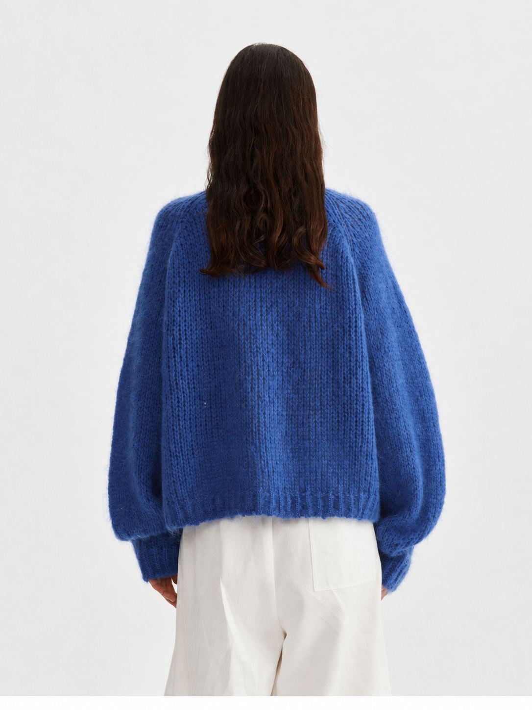 Women's Mohair Hand Embroidered Floral Knit Sweater
