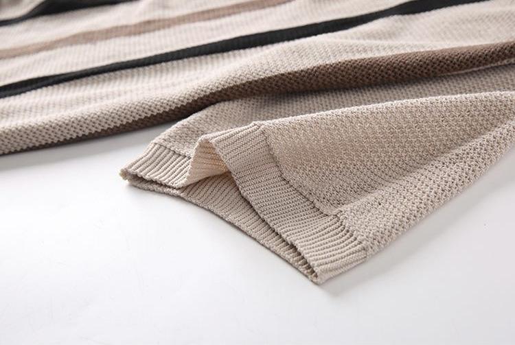 Men’s Old-Money Style Striped Honeycomb Polo Shirt