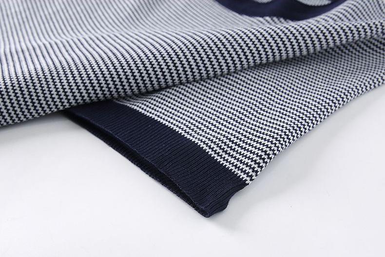 Men's Cooling Striped Knit Short Sleeve Shirt