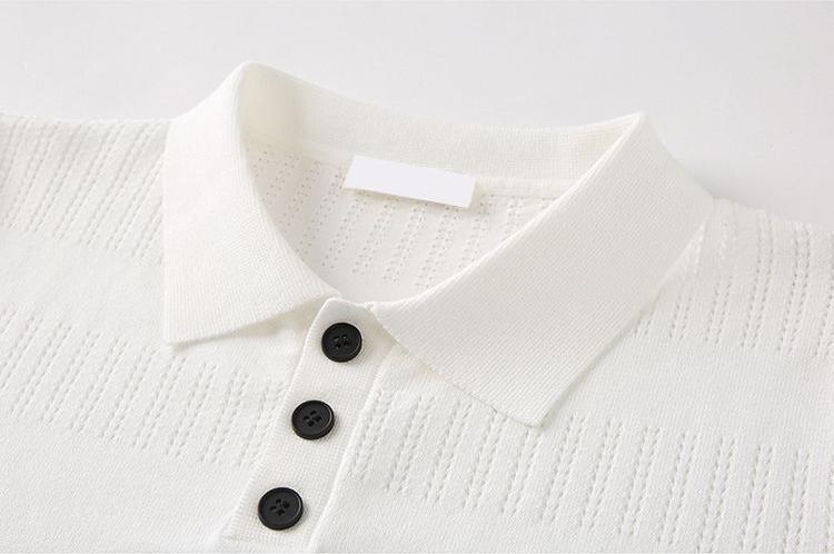 Men's Cooling Openwork Knit Short Sleeve Shirt