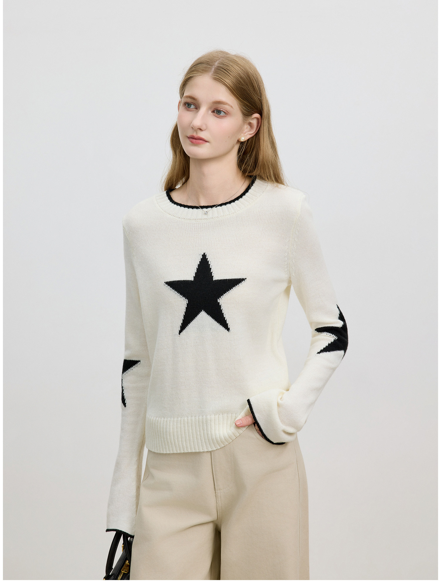 Women's Star Jacquard Knit Sweater
