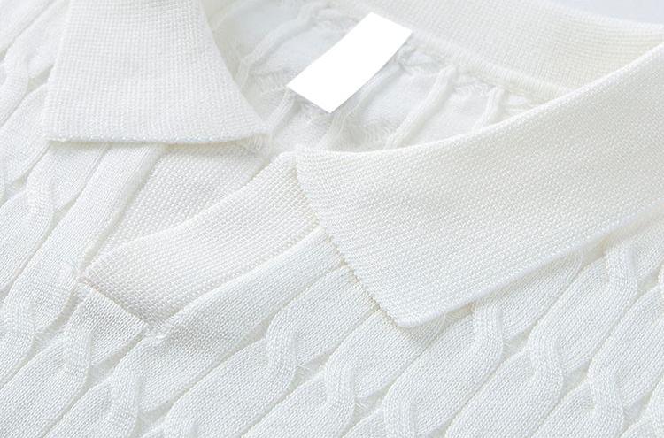 Men’s Old-Money Style Cool-Touch Honeycomb Knit Polo