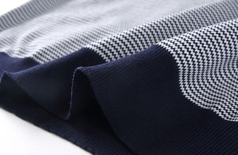 Men's Cooling Striped Knit Short Sleeve Shirt