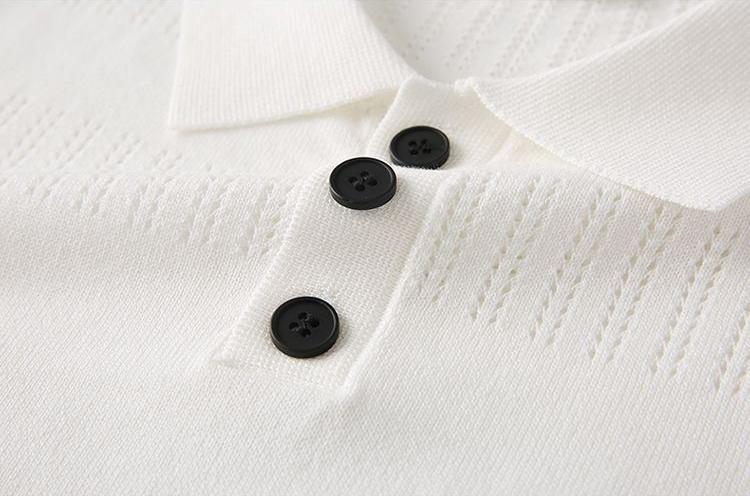 Men's Cooling Openwork Knit Short Sleeve Shirt