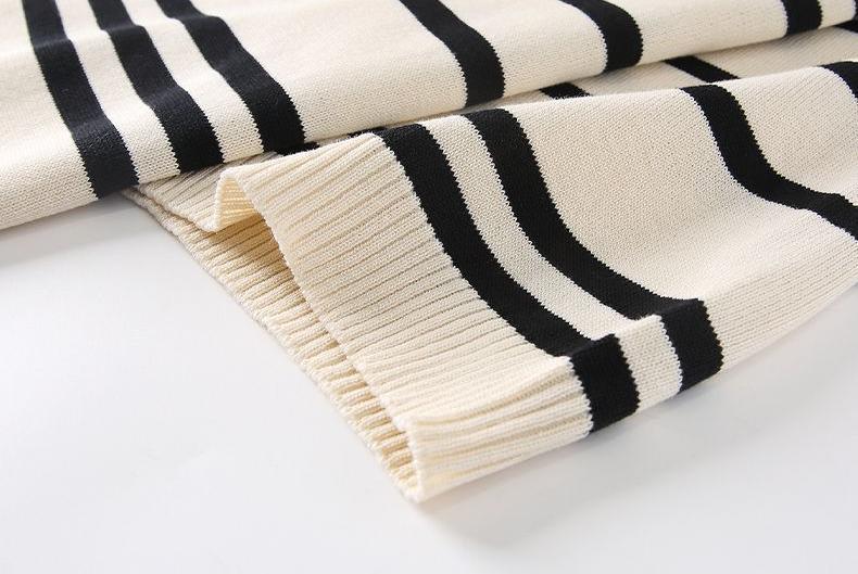 Men's Cooling Stripe Jacquard Knit Crew Neck Shirt