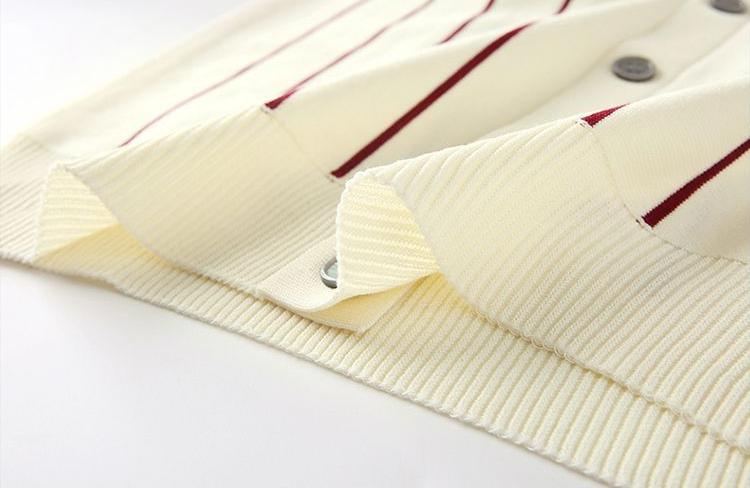 Men's Cooling Jacquard Knit Button Polo Shirt